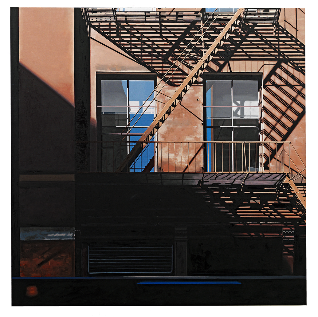 New York Story, oil on canvas, 150x150 cm, 2020. Domestic Violence, Galleri Andersson/Sandström, Stockholm, 2020