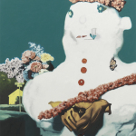 Snowman for Errol, oil on canvas, 130x100 cm, 2022. Snowman and Other Stories, Chart 2022, Charlottenborg, Copenhagen