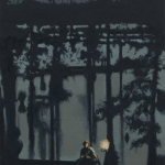 Night Man, oil on canvas, 60x40 cm, 2021. Songs for the Little Ones, Galerie Forsblom, Helsinki