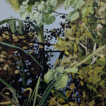 Nature XII, oil on panel, 25x22 cm, 2022-23. Nature, Galleri Aveny, Göteborg, 2023