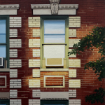 Bricks of New York, oil on panel, 40x36 cm. 2023, Nature, Galleri Aveny, Göteborg, 2023